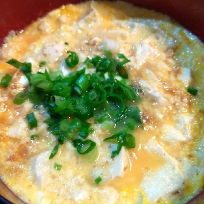ふわふわ卵と豆腐。生姜入りでぼっかぽか。スルッと食べれるね。